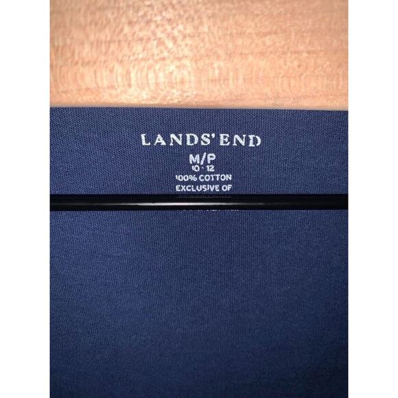 Lands End Womens Blue Embroidered Cotton Tank Top Size M/P 10-12 - Picture 3 of 3